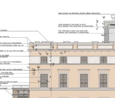 Projekt budowlano-wykonawczy budynku wielorodzinnego – elewacja zachodnia